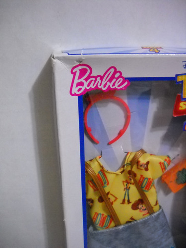 Ropa Para Barbie Toy Story 4 - Top Amarillo / Falda Vaquera (Usado)