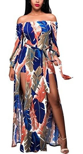 Tsmile Mujer Verano Boho Vestido Largo Maxi Fiesta De Noche 