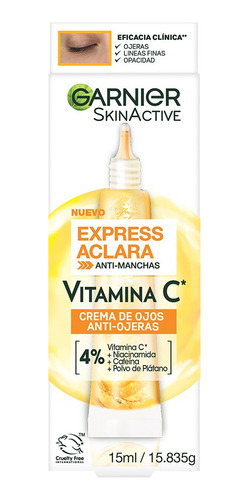 Aclara Crema De Ojos Reducción Ojeras Vitamina C, 15ml