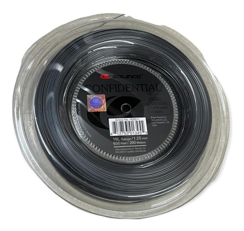 Cuerda Para Raqueta Solinco Confidential 16l 1.25mm  200m