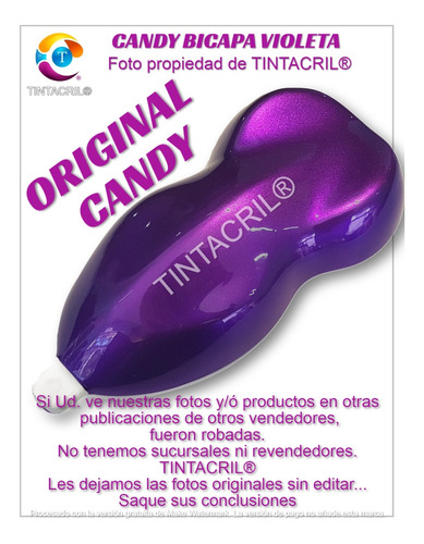 Pintura Candy Tricapa - Tinta Bicapa Candy X 1 Lt  Violeta