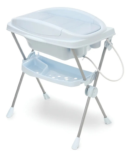 Banheira Bebê Premium Galzerano Com Suporte E Trocador Cor Azul