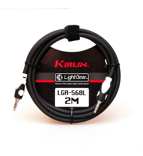 Imagen 1 de 1 de Extension Kirlin 3.5mm Trs - 3.5mm Trs 2 Metros Lga-568l-bk
