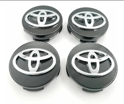 4 Centro De Rin Toyota Camry Prius Sienna 62mm Negro