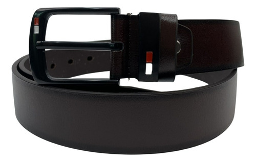 Cinturón De Piel Hombre Excelente Calidad Ocio De Negocios Color Marrón Talla 125