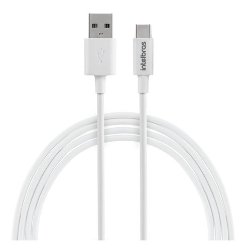 Cabo Usb - Usb-c 1,2m Pvc Branco Intelbras Euac 12pb