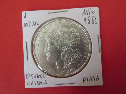 Moneda Morgan 1 Dollar Estados Unidos De Plata 1886 Unc