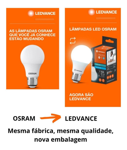 Kit 4 Lâmpadas Bulbo Led 15w 6500k E27 Ledvance Osram Branco