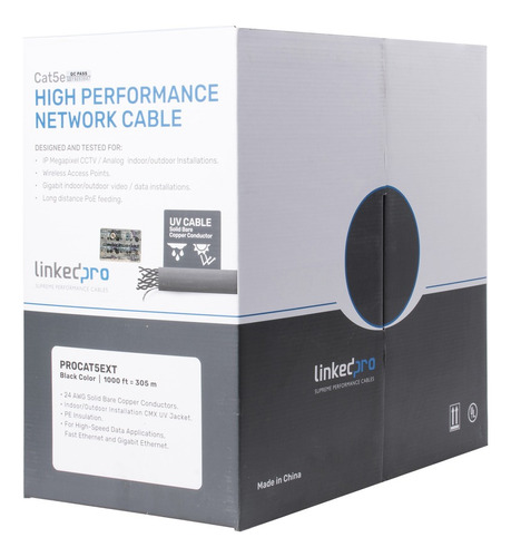 Cable Ftp Cat5 Blindado 100% Cobre Exterior 305m  Linkedpro