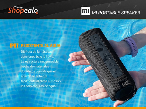 Imagen 3 de 8 de Parlante Xiaomi Mi Portable Bluetooth Speaker Black + Cuota