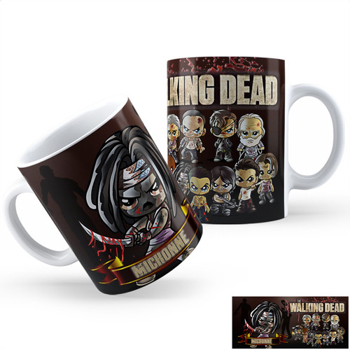 Taza Cerámica The Walking Dead Michonne Calidad