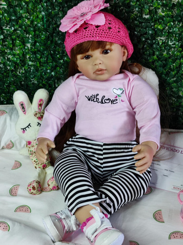 Muñeca Reborn Bebé Original Cuerpo De Tela, 55 Cm Dolly Doll