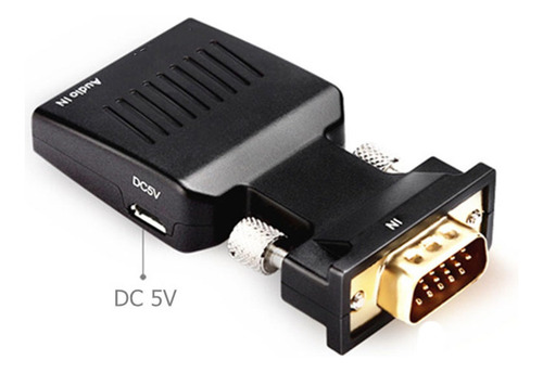 Adaptador Vga A Hdmi, Convertidor Vga A Hdmi Con Cable De