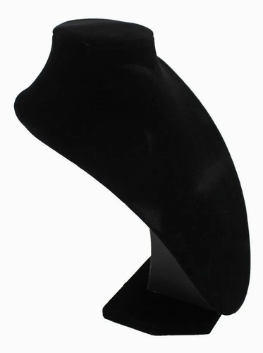 Imagen 6 de 6 de Exhibidor Mostrario Cuello Alargado Grande Terciopelo Negro