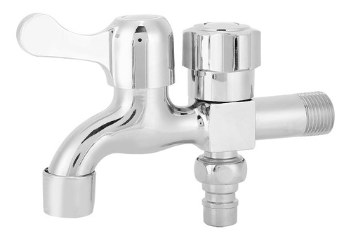 Grifo De Doble Salida De Agua Para Lavar En La Pared, Aleaci