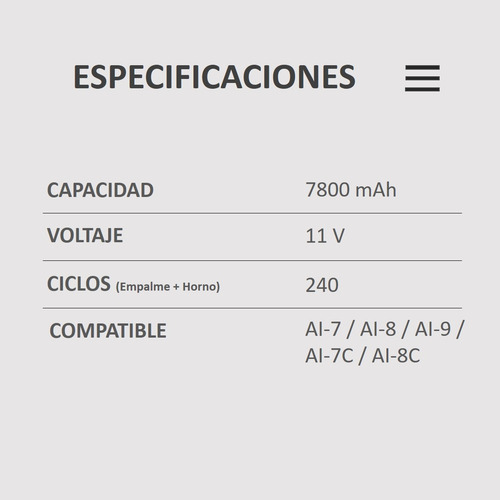 Bateria Sz26f Para Fusionadora/ Empalmadora Signal Fire