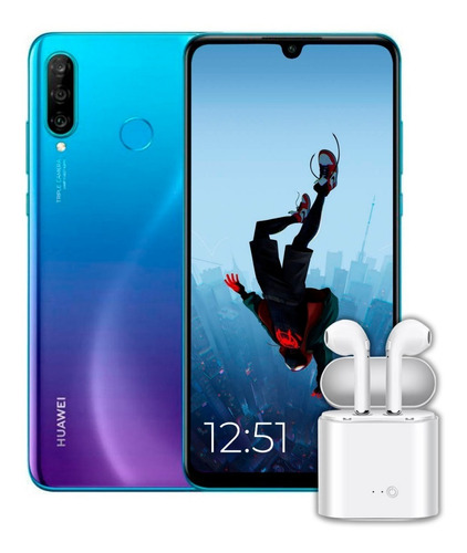 Huawei P30 Lite 128/4 Ram + Auric Inalam + Estuche.