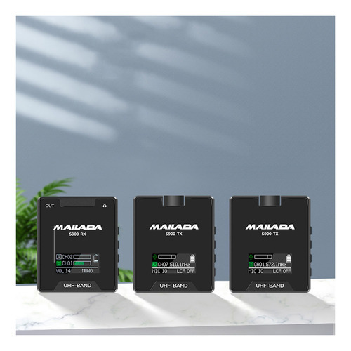 Microfone Profissional Wireless Sem Fio Vídeo Câmera S900pro