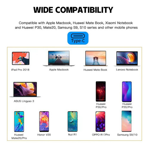 Hub 3 En 1 Incluye Puertos Para Hdmi Usb 3.0 Y Pd Adaptador Hub Usb-c H3e1 Marca Jkrtech