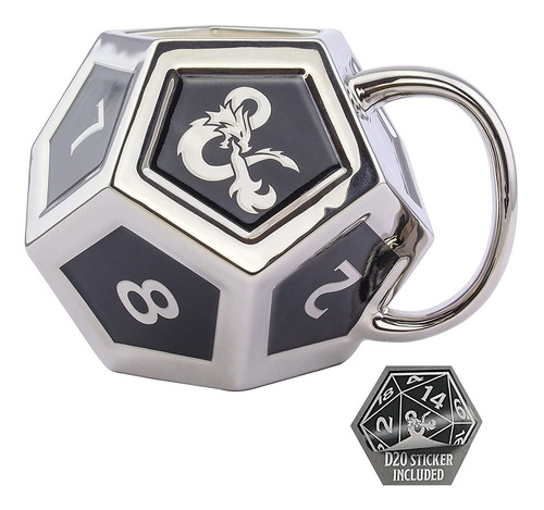 Taza Paladone Dungeons And Dragons D12, Producto Oficial De