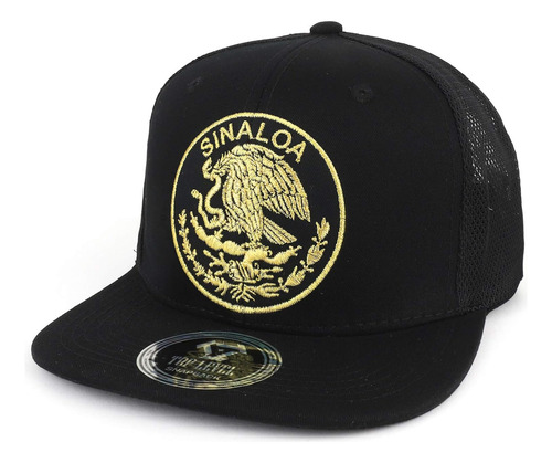 Ciudad De México Eagle Bordado Flatbill Trucker Gorra