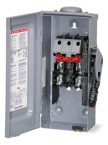 Interruptor Seg. Sin Porta Fusibles 30a 2 Polos 240v Du221rb