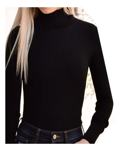 Cami.buzo Tortuga Cuello Alto Mujer Fresco Abrigo Ropa Moda