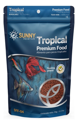 Alimento Sunny Tropical Premium Food  Peces 90g Sff-04