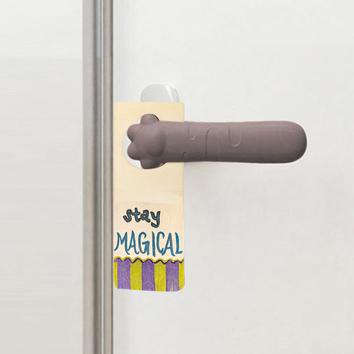 10 Piezas Perchas De Perilla De Puerta De Madera Rectángulo