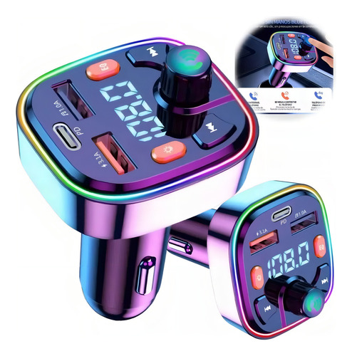 Transmisor Receptor De Audio Adaptador Bluetooth Para Auto