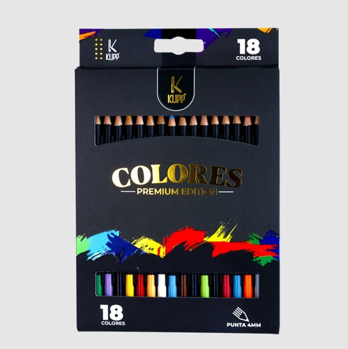 Colores Unipunta Premium Klipp X18 Unidades *6 Cajas
