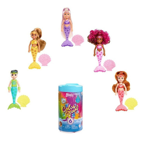 Barbie Color Reveal Chelsea Sirena Muñeca Sorpresa 