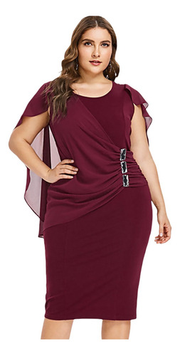 Vestido De Encaje Miveni Sexy De Talla Grande Para Mujer