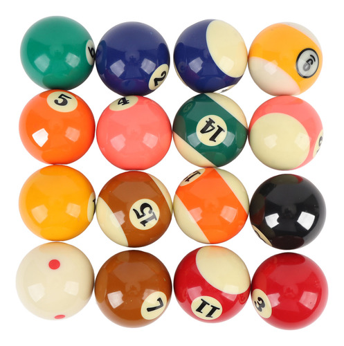 Juego De Billar Estándar De 16 Piezas De Resina De 57,2 Mm P