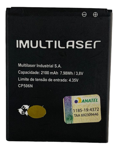 Ba-teria Mlb502 Para Multilaser Ms50 Pr059 Frete Grátis
