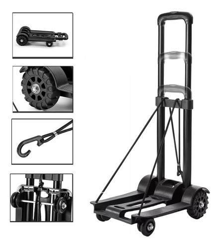 Diablito Plegable De 60kg Carretilla Carrito Extendible