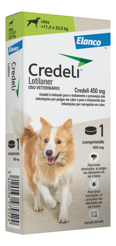 Antipulgas E Carrapatos Credeli Cães De 11 À 22 Kg  1 Comp