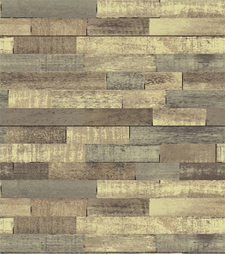 Tapiz Vinilo Decorativo Ladrillos Madera Rustico 60x1000cm