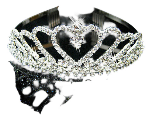 Boda Nupcial Tiara Del Rhinestone Corona Concurso Baile Velo