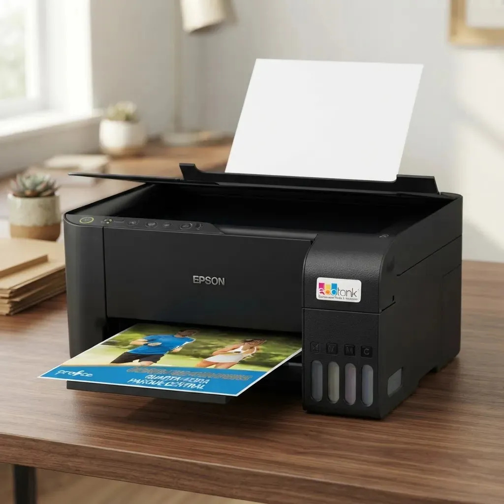 Impressora 3x1 Multifuncional Epson Ecotank L3250 Wifi Biv Cor Preto 100V/240V