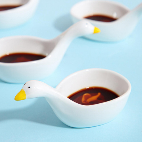 Plato De De Cisne De Dibujos Animados, Platos De Aperitivo