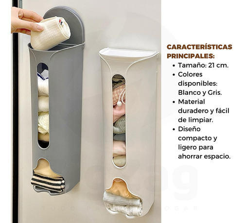 Caja Plástico Organizador Dispensador Bolsas Ropa Interior