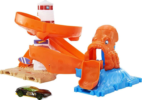 Set De Juego Hot Wheels City Track, Octopus Invasion, Lanzad