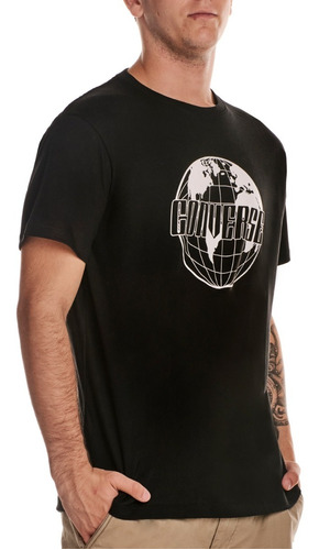 Remera Converse Modelo World Cons Tee Negro Blanco Exclusiva