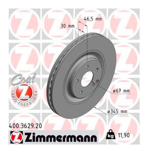 Par Disco De Freio Diant. Mercedes Clk 500 2003-2011 A209