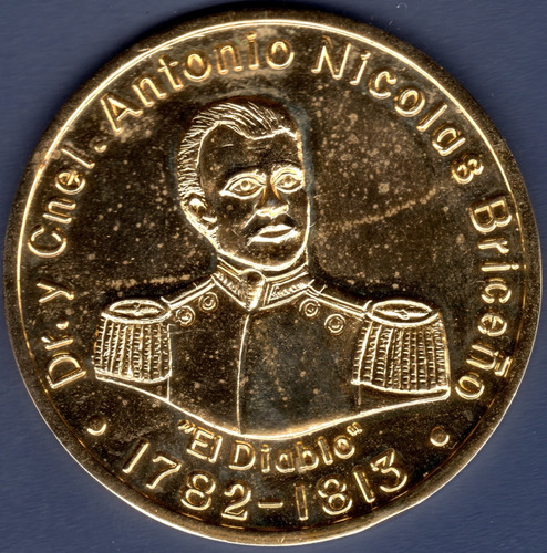 Medalla Bicentenario Naimiento De Antonio Nicolas Briceño 