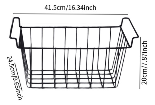 2x Cesta De Armazenamento Para 41,5 Cm X 24,5 Cm X 20 Cm