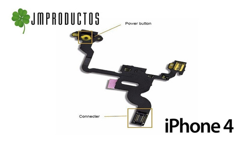 Flex Boton Encendido Jm Compatible iPhone 4 Sensor Luz