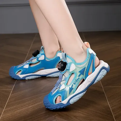 Sandalias De Lona Con Hebilla Giratoria Para Niños Y Niñas