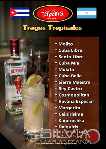 Barras De Tragos Tropicales Tropicales Pequeña Habana